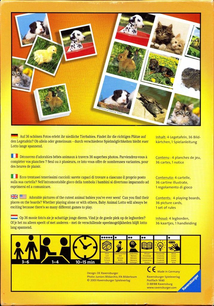 Visuel de LOTO bébé animaux
